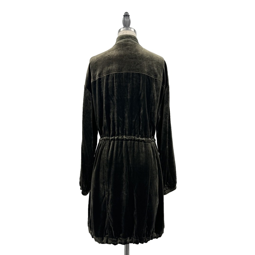 Brunello Cucinelli Coat Silk Blend Women's IT 38 Olive Green Quiet Luxury - Picture 5 of 16